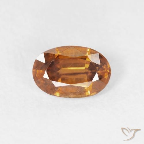 0.69ct Natural Orange Brown Zircon, Oval, VVS