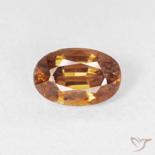 0.84ct Natural Medium Orange Zircon, Oval, VVS