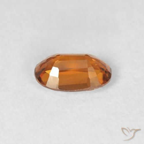 Zircon Gemstone in 6 x 4 mm (calibrated) Size for Sale, Zircon Stone in Medium Dark-Orange Color