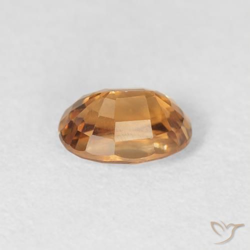 Zircon Gemstone in 6.1 x 4.2 mm Size for Sale, Zircon Stone in Medium Orange Color