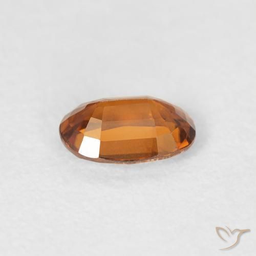 Zircon Gemstone in 6 x 4 mm (calibrated) Size for Sale, Zircon Stone in Medium Dark-Orange Color