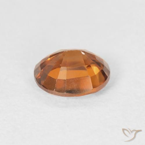 Zircon Gemstone in 6 x 5 mm Size for Sale, Zircon Stone in Deep Orange Color