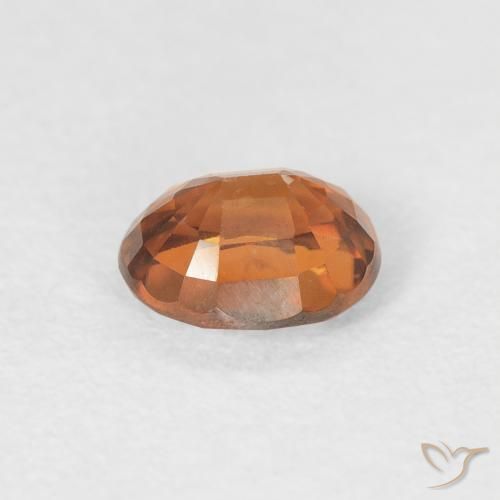 Zircon Gemstone in 6 x 4.9 mm Size for Sale, Zircon Stone in Medium Orange Color