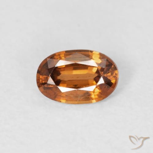 0.68ct Natural Earth Orange Zircon, Oval, VVS