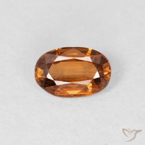 0.66ct Natural Brownish Orange Zircon, Oval, VVS