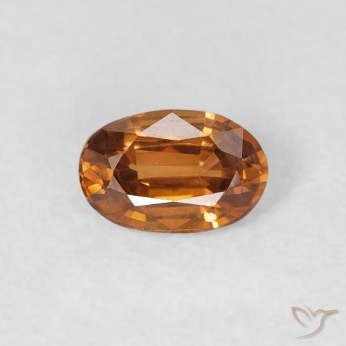 0.73ct Natural Earth Orange Zircon, Oval, VVS