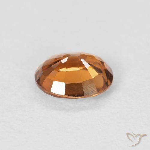 Zircon Gemstone in 5.9 x 5 mm Size for Sale, Zircon Stone in Earth Orange Color