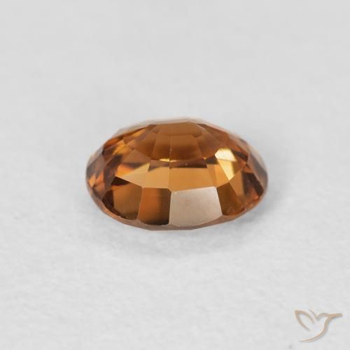 Zircon Gemstone in 5.9 x 4.9 mm Size for Sale, Zircon Stone in Deep Orange Color