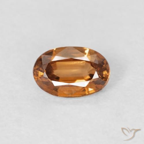 0.73ct Natural Medium Orange Zircon, Oval, VVS