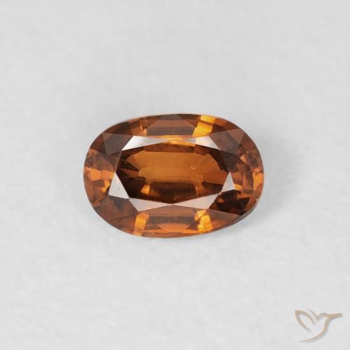 0.64ct Natural Deep Orange Zircon, Oval, VVS