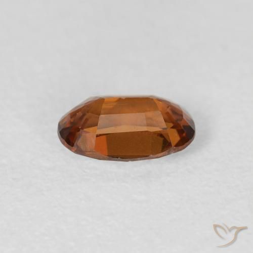 Zircon Gemstone in 6 x 4 mm (calibrated) Size for Sale, Zircon Stone in Medium Dark-Orange Color
