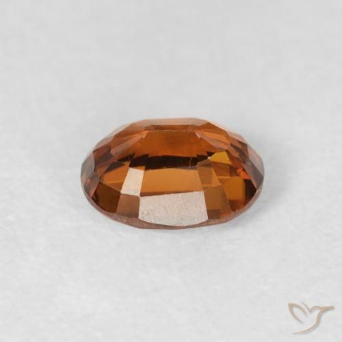 Zircon Gemstone in 6.1 x 5 mm Size for Sale, Zircon Stone in Medium Dark-Orange Color