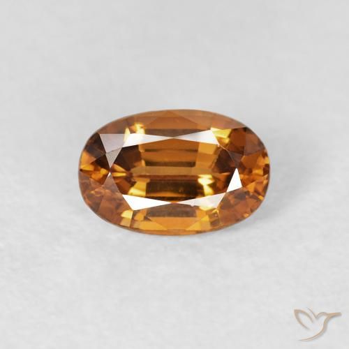 0.84ct Natural Earth Orange Zircon, Oval, VVS