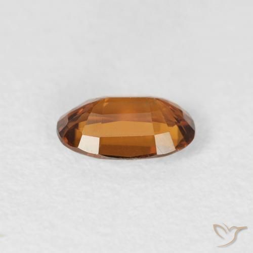 Zircon Gemstone in 6 x 4 mm (calibrated) Size for Sale, Zircon Stone in Deep Orange Color