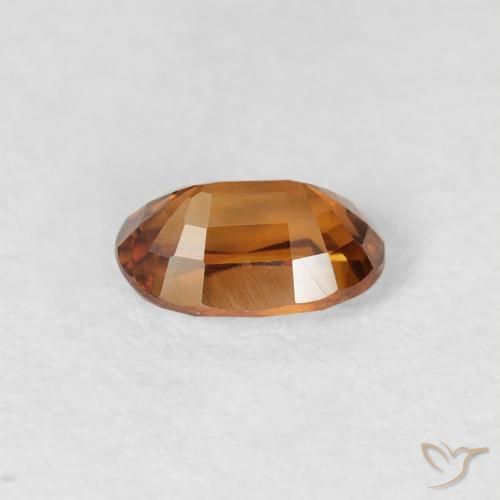 Zircon Gemstone in 6 x 4 mm (calibrated) Size for Sale, Zircon Stone in Medium Orange Color