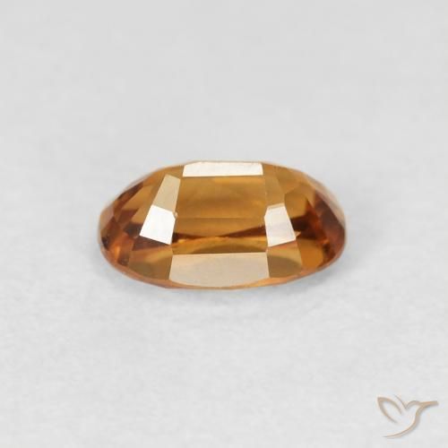 Zircon Gemstone in 6.3 x 4.2 mm Size for Sale, Zircon Stone in Medium Orange Color