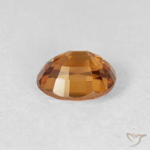 Zircon Gemstone in 6 x 4.9 mm Size for Sale, Zircon Stone in Orange Brown Color