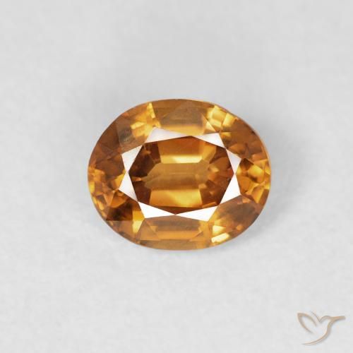 0.82ct Natural Earth Orange Zircon, Oval, VS