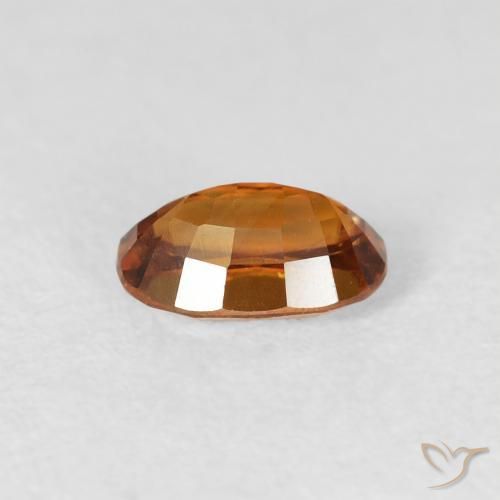 Zircon Gemstone in 6 x 4 mm (calibrated) Size for Sale, Zircon Stone in Medium Dark-Orange Color