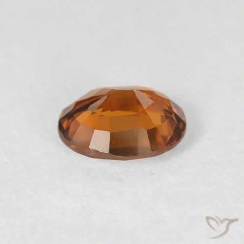 Zircon Gemstone in 6 x 5 mm Size for Sale, Zircon Stone in Deep Orange Color