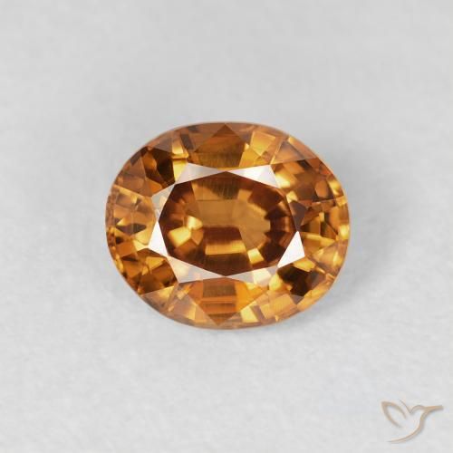 1.03ct Natural Rust Orange Zircon, Oval, VS