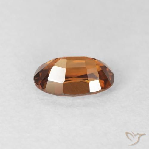 Zircon Gemstone in 6 x 4 mm (calibrated) Size for Sale, Zircon Stone in Deep Orange Color