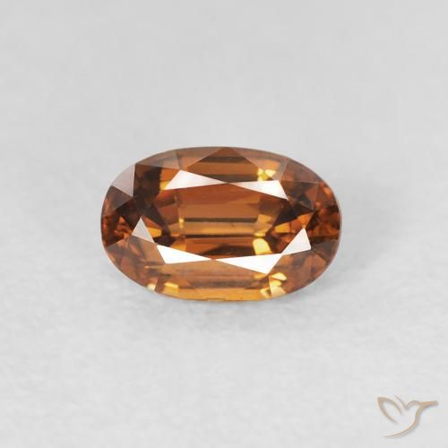 0.79ct Natural Earth Orange Zircon, Oval, VVS