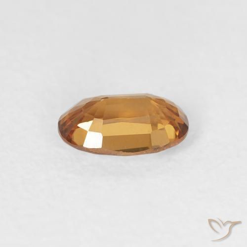 Zircon Gemstone in 6 x 4 mm (calibrated) Size for Sale, Zircon Stone in Medium Orange Color