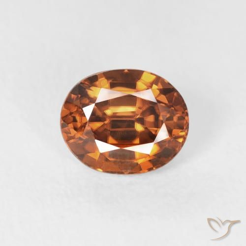 1.08ct Natural Earth Orange Zircon, Oval, VVS