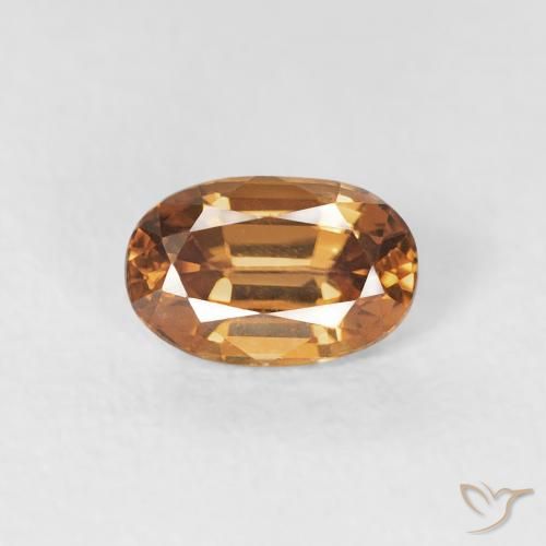 0.76ct Natural Rust Orange Zircon, Oval, VVS