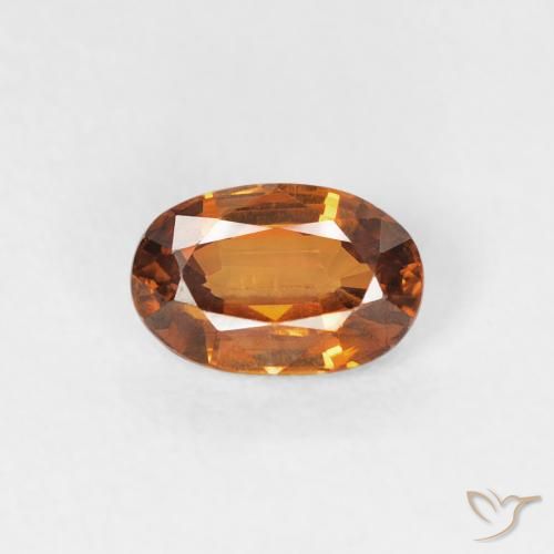 0.68ct Natural Deep Orange Zircon, Oval, VVS