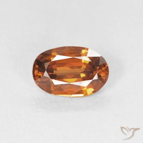 0.73ct Natural Orange Brown Zircon, Oval, VVS