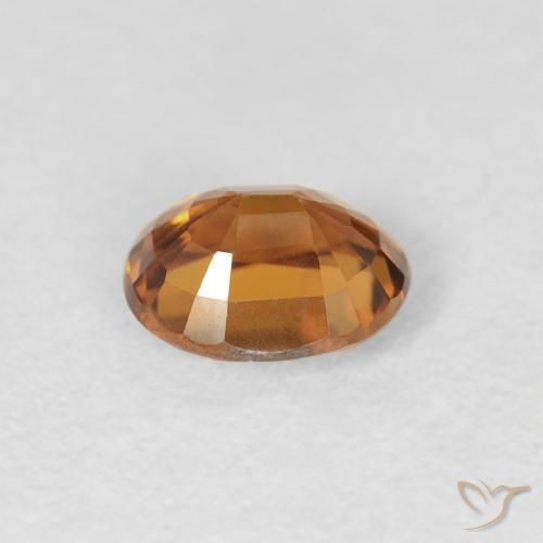 Zircon Gemstone in 5.9 x 4.9 mm Size for Sale, Zircon Stone in Orange Brown Color