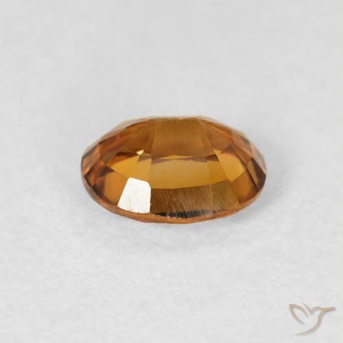 Zircon Gemstone in 6.1 x 5 mm Size for Sale, Zircon Stone in Medium Orange Color