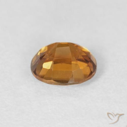 Zircon Gemstone in 5.9 x 4.9 mm Size for Sale, Zircon Stone in Medium Orange Color