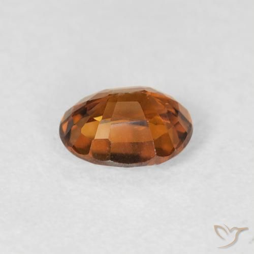 Zircon Gemstone in 5.9 x 4.8 mm Size for Sale, Zircon Stone in Medium Orange Color