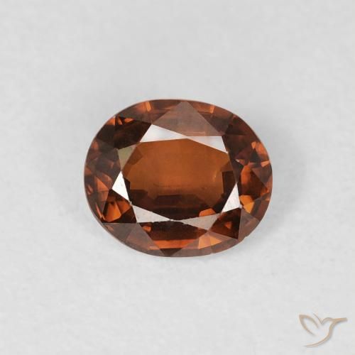 0.83ct Natural Medium Orange Zircon, Oval, VS
