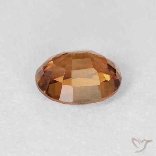 Zircon Gemstone in 6.2 x 5 mm Size for Sale, Zircon Stone in Orange Brown Color