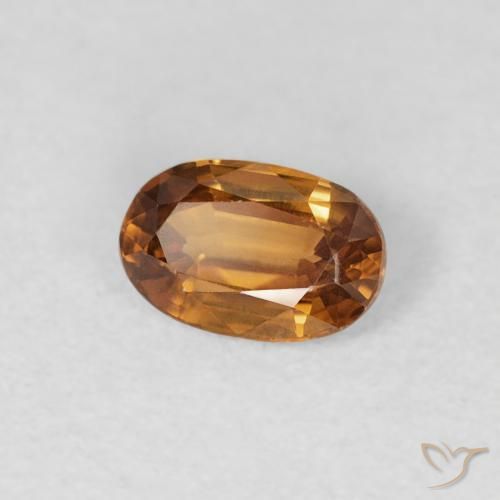 0.70 ct Orange Zircon Stone, Natural Zircon in Oval Facet Shape for Sale
