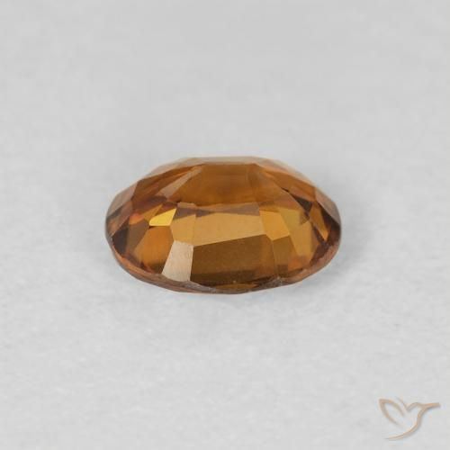 Zircon Gemstone in 5.9 x 4.8 mm Size for Sale, Zircon Stone in Orange Brown Color