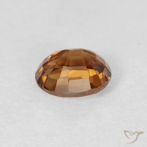 Zircon Gemstone in 5.9 x 5 mm Size for Sale, Zircon Stone in Medium Orange Color