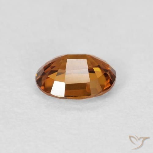 Zircon Gemstone in 6 x 4.8 mm Size for Sale, Zircon Stone in Medium Orange Color