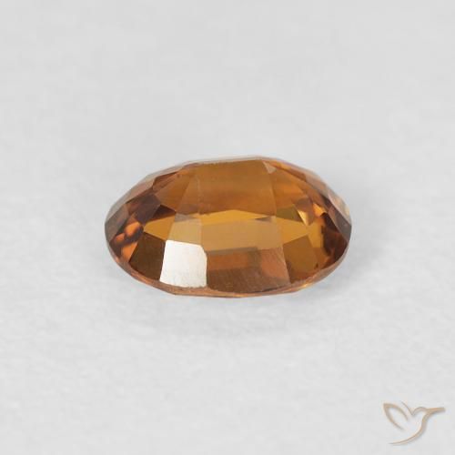 Zircon Gemstone in 6.2 x 5 mm Size for Sale, Zircon Stone in Orange Brown Color