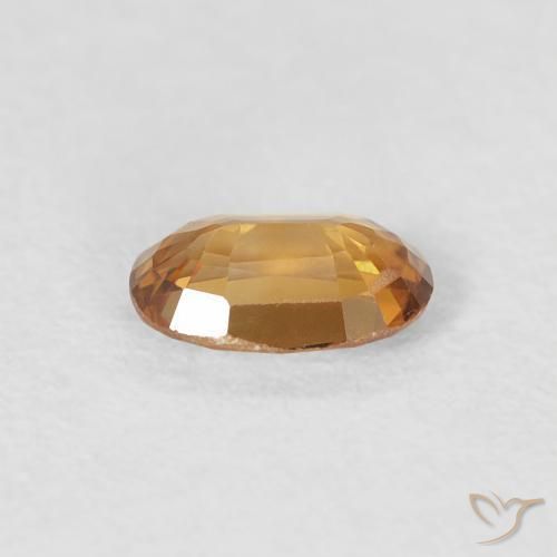 Zircon Gemstone in 6 x 4 mm (calibrated) Size for Sale, Zircon Stone in Medium Orange Color