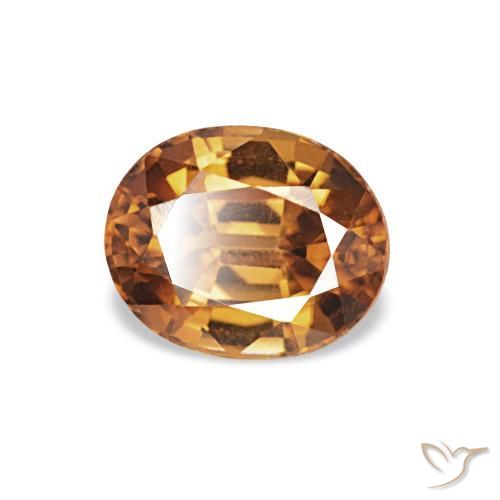12.49 ctw Orange Zircon Stones, Natural Zircon in Oval Facet Shape for Sale