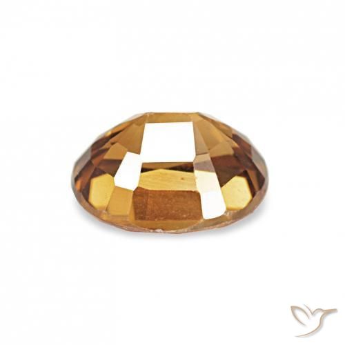 Zircon Gemstones in 5.9 x 4.9 mm Size for Sale, Zircon Stones in Medium Dark-Orange Color