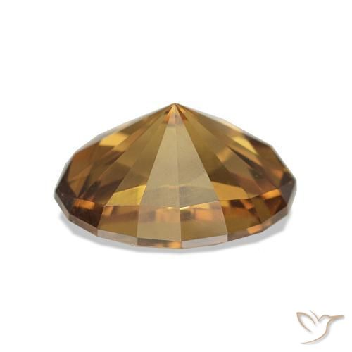 Zircon Gemstone in 9.5 x 7.3 mm Size for Sale, Zircon Stone in Golden-Brown Color