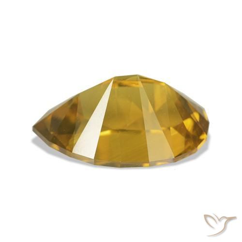 Zircon Gemstone in 10.7 x 7.1 mm Size for Sale, Zircon Stone in Medium Gold Color
