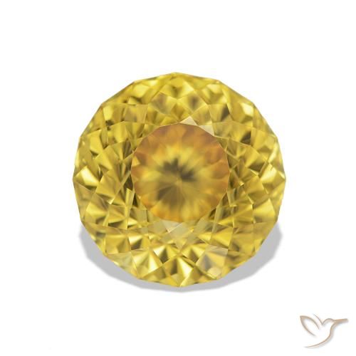 2.93ct Light Honey Yellow Zircon, Round, VVS