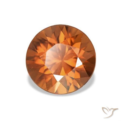 1.43 ct Orange Zircon Stone, Natural Zircon in Diamond-Cut Shape for Sale